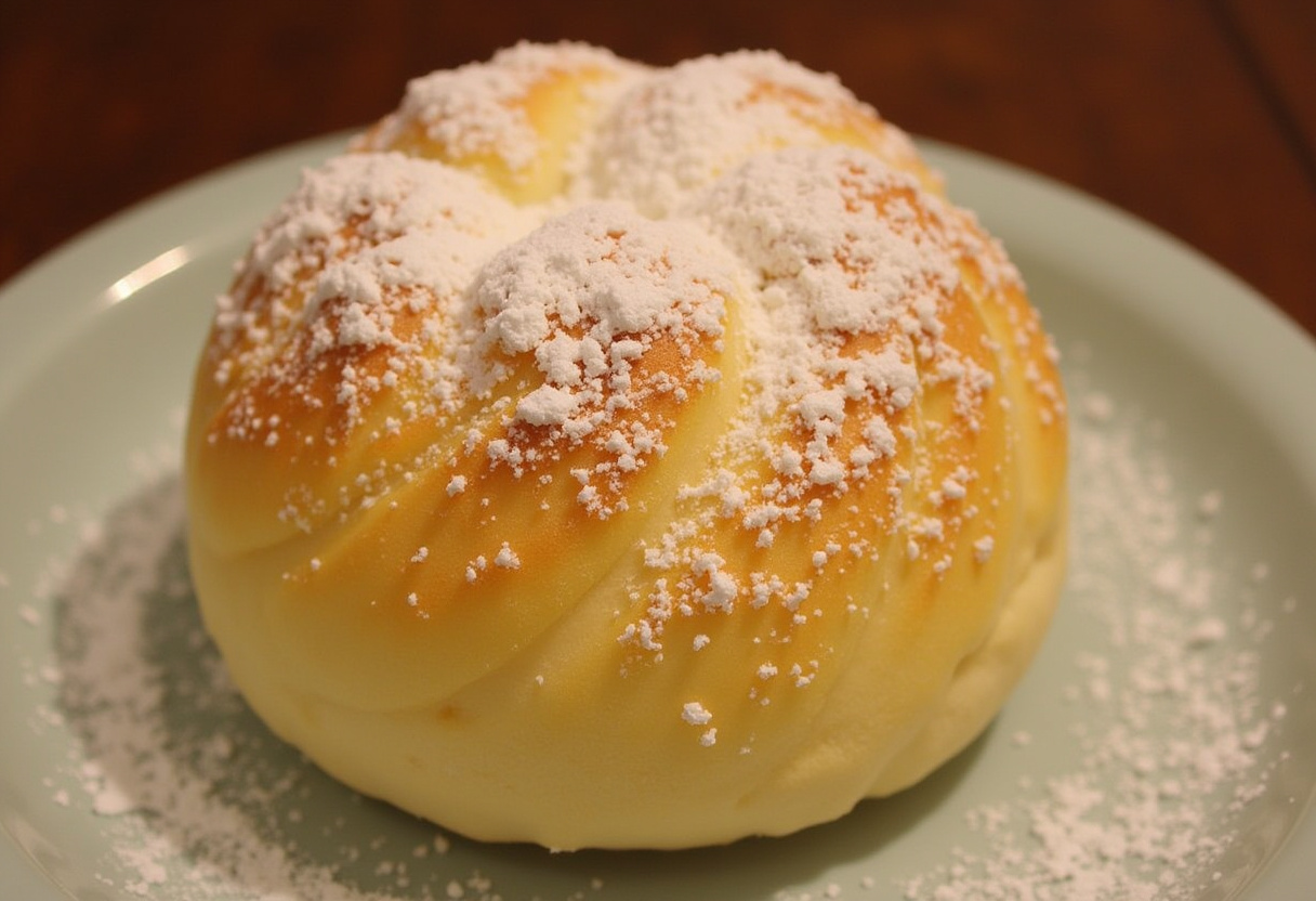 Finished Bolo de Aipim Cremoso Diferente, golden and creamy, ready to serve.