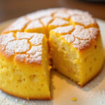 Bolo de milho cremoso dourado e fofo, perfeito para servir.