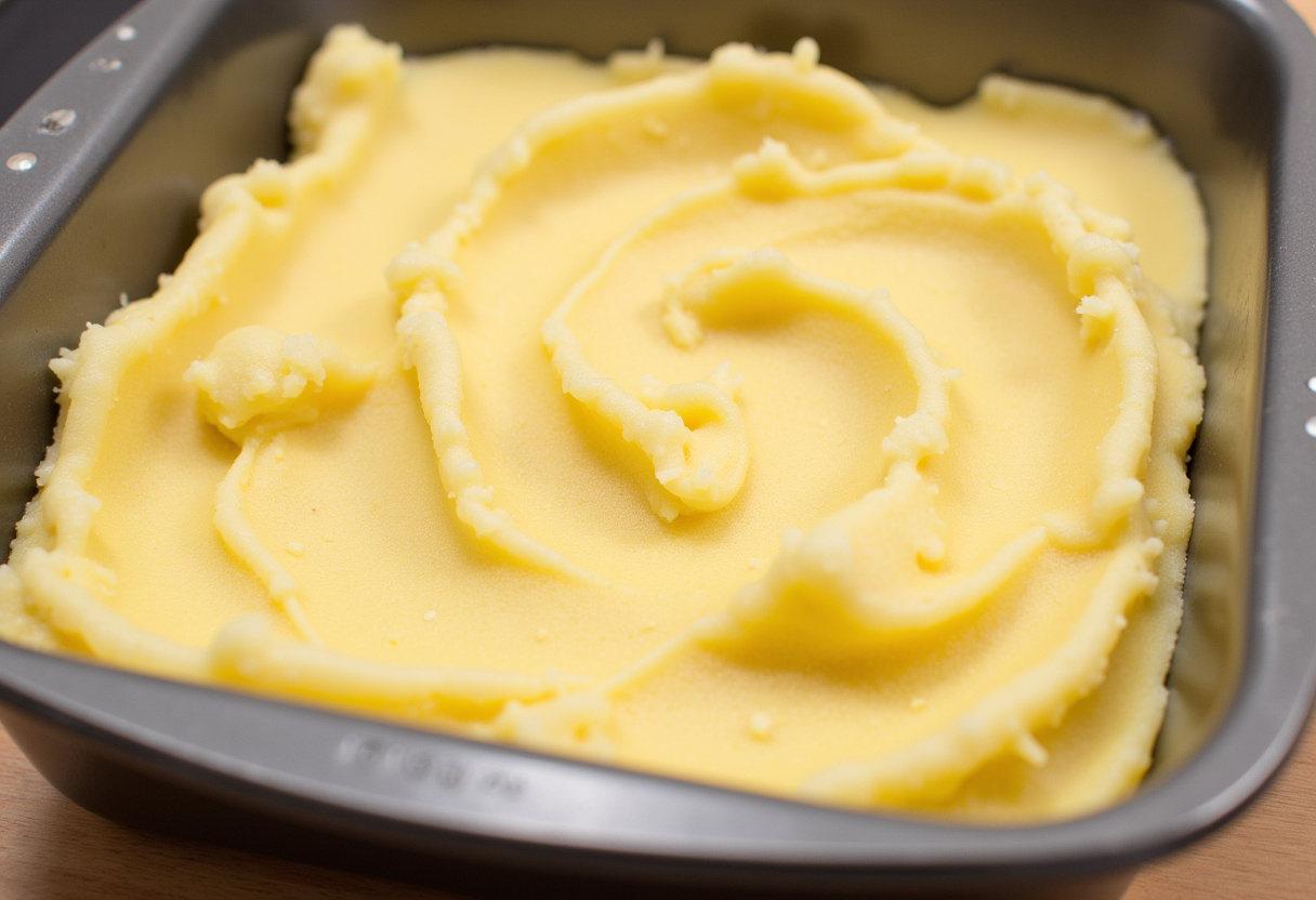 Assadeira com base de purê de batata para Torta de Atum.