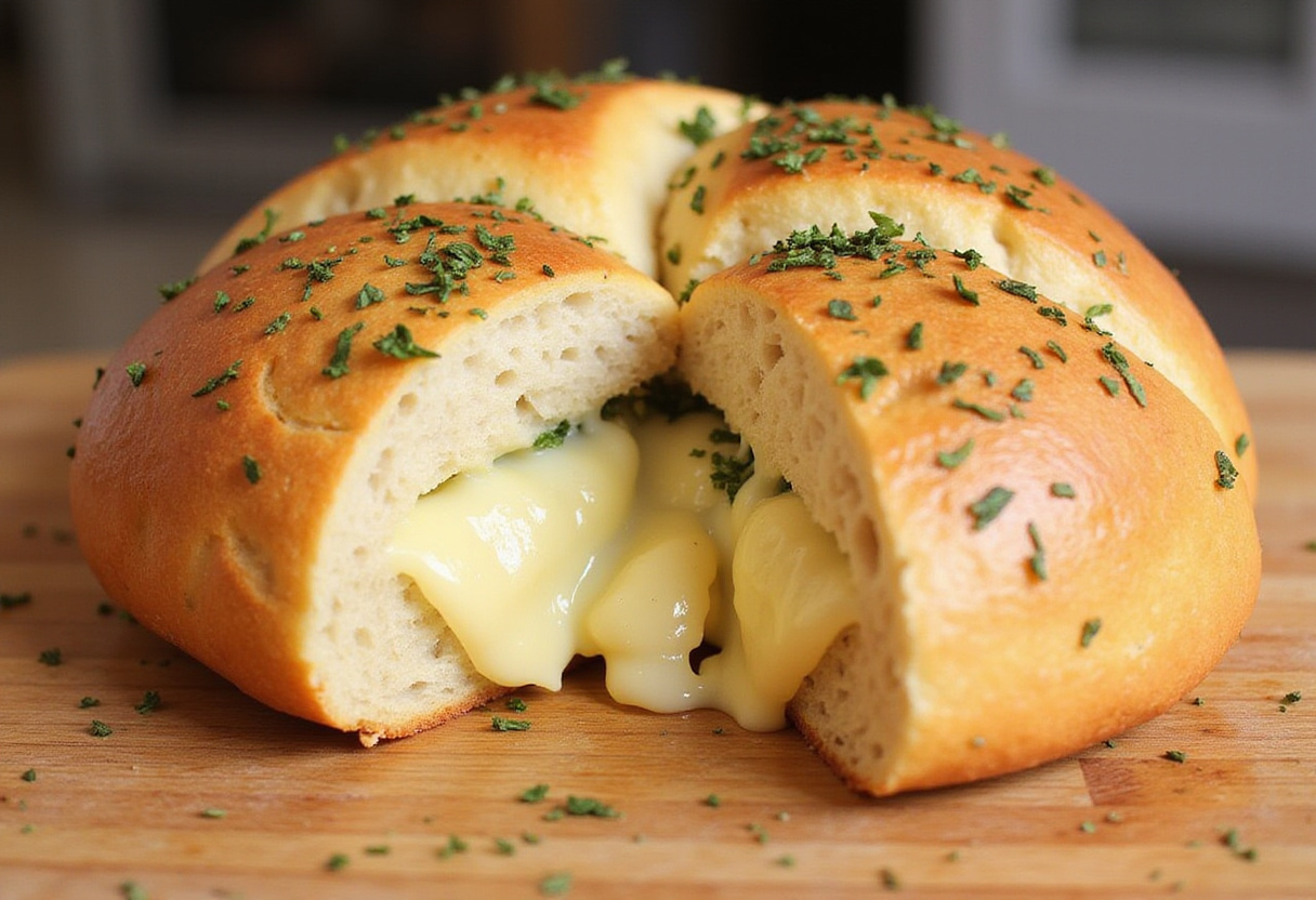 Deliciously soft and cheesy Copycat Subway Italian Herb & Cheese Bread, perfect for sandwiches, displayed beautifully on a cutting board.