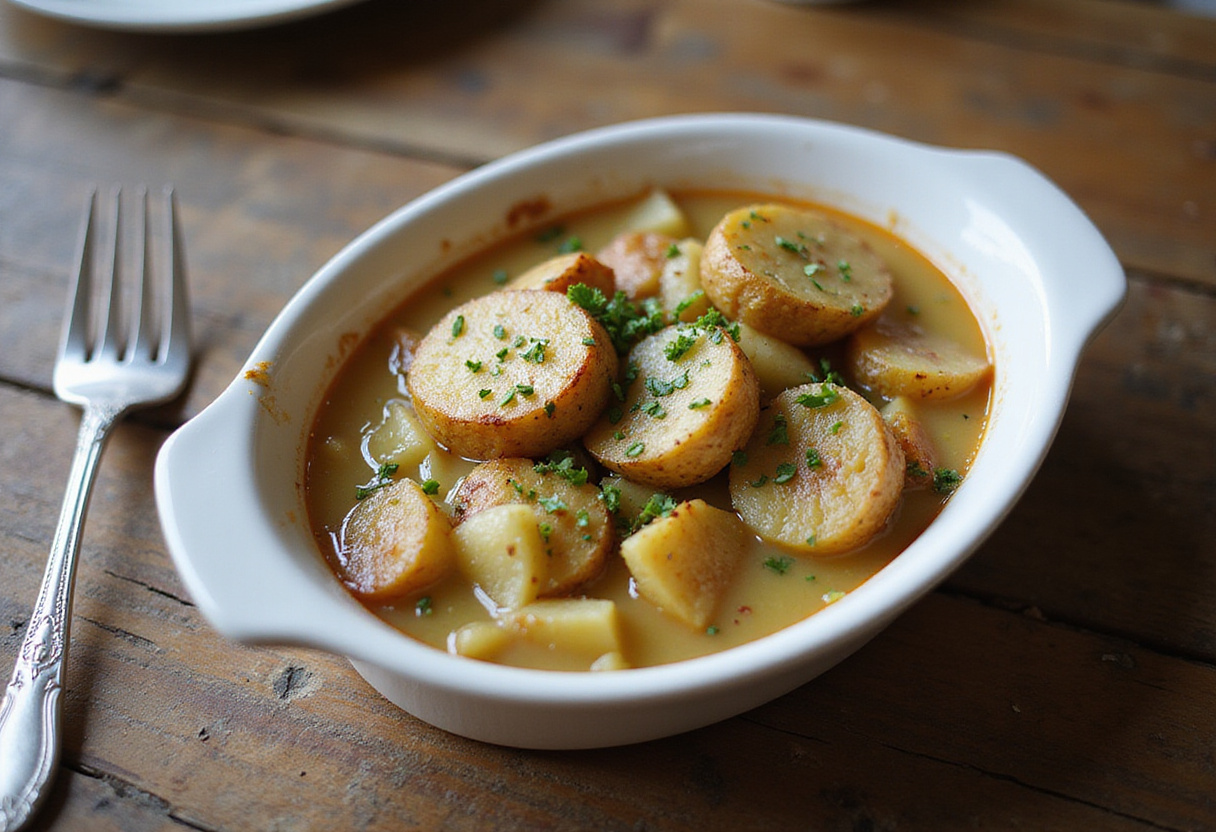Delicious Easy Lipton Onion Soup Potatoes served on a rustic table, highlighting the final result of this comforting dish.