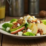 A stunning display of a Honeycrisp Apple and Feta Salad, highlighting the colorful ingredients and delicious flavors perfect for any meal.