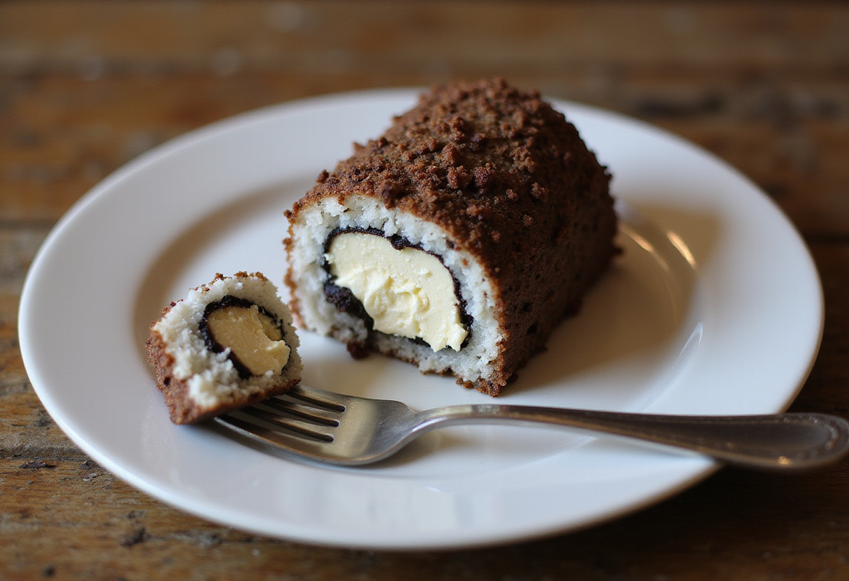 Deliciously presented Oreo cheesecake sushi roll featuring creamy filling and crunchy Oreos, perfect for dessert lovers looking for a sweet treat.