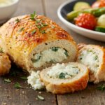 Delicious Baked Ricotta Chicken ready to serve, highlighting the creamy texture and savory flavors, ideal for a family dinner or special occasion.