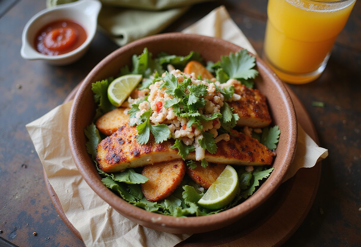 Final presentation of blackened fish taco bowls, highlighting bold flavors and vibrant colors, perfect for a delicious meal.