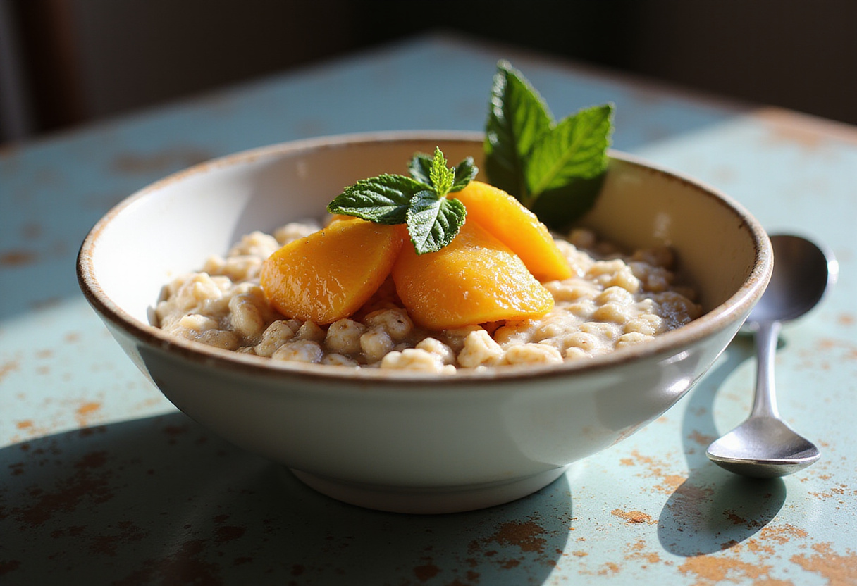 Delicious Citrus-Spiced Overnight Oats served in a bowl with fresh garnishes, showcasing a healthy and refreshing breakfast option.