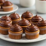 Stunning display of Heavenly Boston Cream Cupcakes on a plate, showcasing their delightful chocolate and cream filling, perfect for dessert lovers.