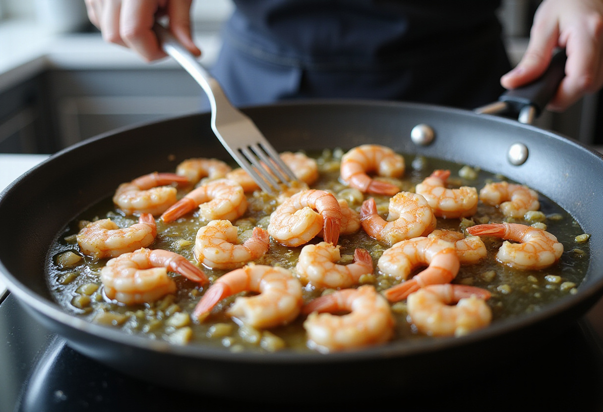 Sauté shrimp for Marry Me Shrimp Pasta in garlic and olive oil to enhance the creamy deliciousness with rich flavors.