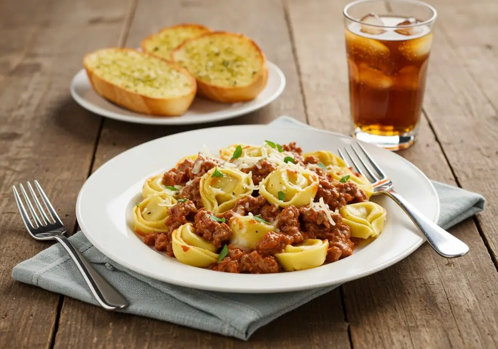 Final dish of Philly Cheesesteak Tortellini Pasta, showcasing its rich flavors and appetizing appearance for a perfect meal.