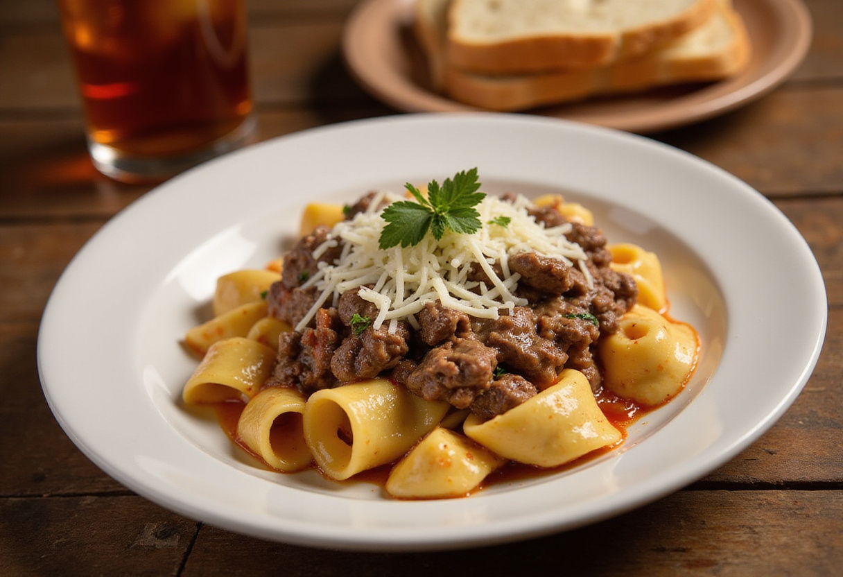 Final dish of Philly Cheesesteak Tortellini Pasta, showcasing its rich flavors and appetizing appearance for a perfect meal.