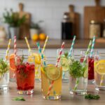 Final display of assorted Watertok infused waters, ideal for parties and healthy hydration.