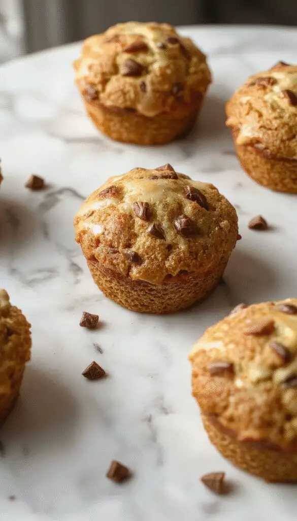 A close-up of golden-brown coffee cake muffins arranged on a rustic wooden tray. The muffins have a crumbly streusel topping with a hint of cinnamon, and they are presented with a few fresh coffee beans scattered around. The muffins are in paper liners, and the texture looks moist and tender with a crispy crumbly topping.